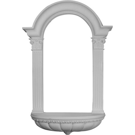 Ekena Millwork 27 1/2"W x 45 3/4"H x 7 1/4"D Hillsborough Wall Niche, Surface Mount NCH27X45HI